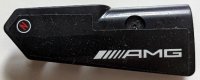 LEGO part Technic, Panel Fairing #22 Very Small Smooth, Side A with White 'AMG' Logo and Red Capital Letter N in Circle Pattern (Sticker) - Set 42165 11947pb106
