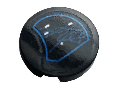LEGO part Tile, Round 2 x 2 with Bottom Stud Holder with GPS Navigation Map Pattern (Sticker) - Set 42083 (14769pb399)