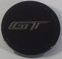 LEGO part Tile, Round 2 x 2 with Bottom Stud Holder with Dark Bluish Gray 'GT' Pattern (Sticker) - Set 42154 14769pb839