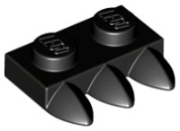 LEGO part Platte, Modifiziert 1 x 2 mit 3 Zähnen 15208