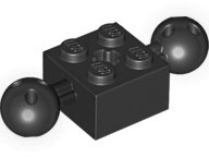 LEGO part Technic, Stein Modifiziert 2 x 2 mit 2 Kugelgelenken und Achsloch (17114)