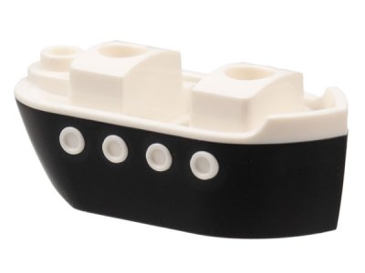 LEGO part Minifigure Costume Ferry Boat / Ship with Molded White Top Pattern (1820pb01)