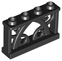 LEGO onderdeel Hek 1 x 4 x 2 Decoratief met 4 Studs 19121