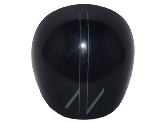 LEGO part Armure Grande Figurine, Rond, Lisse avec 2 Lignes Diagonales Argent Épaisses et Motif 2 Lignes Fines (21560pb03)