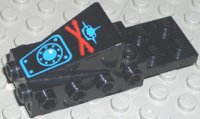 LEGO part Cockpit Space Nose with Aquazone Aquashark Blue Shark with Red 'X' Pattern 2336pb01