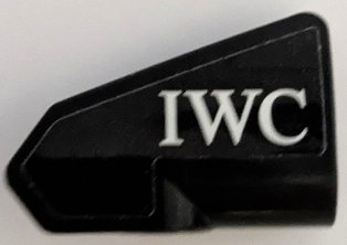 LEGO part Technic, Panel Fairing # 8 Very Small Smooth Short, Side B with White 'IWC' Pattern (Sticker) - Set 42165 (2389pb005)