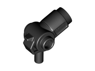 LEGO part Minifigure, Weapon Gun, Blaster with Hollow Studs on Sides and Inside Axle Holder (24144)