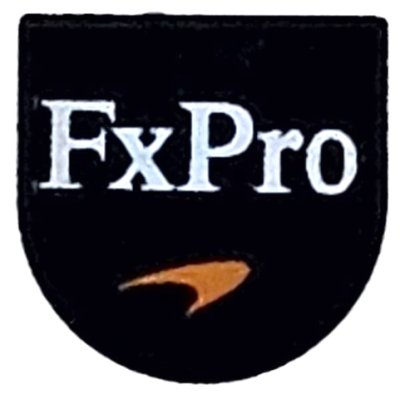 LEGO part Mattonella, Rotonda 1 x 1 Semicerchio Esteso con Motivo Bianco 'FxPro' e Logo McLaren Arancione (24246pb051)
