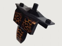 LEGO part Large Figure Torso Armor Shoulder Studs with Bright Light Orange and Dark Red Cracks Pattern (Sparkks) 24301pb01