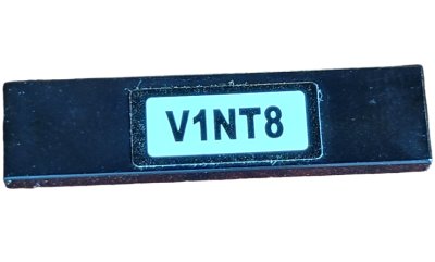 LEGO part Fliese 1 x 4 mit 'V1NT8' Muster (Aufkleber) - Set 76054 (2431pb0796)