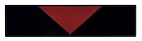 LEGO part Tile 1 x 4 with Red Triangle Pattern (BrickHeadz Shadow Forehead) 2431pb0862