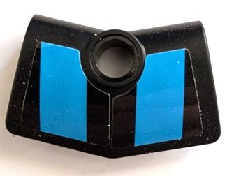 LEGO part Technic, Panel Curved # 3 2 x 3 x 1 Angled with Dark Azure Stripes Pattern (Stickers) - Set 42162 (2457pb01)
