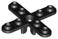 LEGO part Hélice 4 Aspas Diámetro 5 con Extremos Redondeados y Cubo Abierto 2479