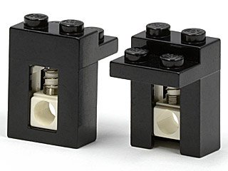 LEGO part Brick, Modified 1 x 2 x 2 1/3 with Spring Unit (Shock Absorber) (2605c01)