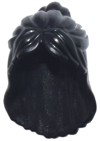 LEGO part Mini Doll, Hair Female Long, Parted Bangs, Swept Back in Bun, Hole in Back (2633)