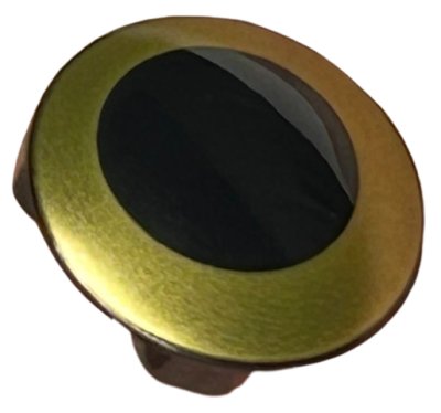 LEGO part Plate, Round 2 x 2 with Rounded Bottom with Gold Circle Pattern (2654pb014)