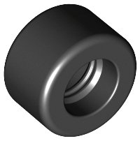 LEGO onderdeel Tire 14mm D. x 9mm Smooth Small Wide Slick (30028)