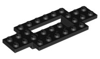 LEGO part Vehicle, Base 4 x 10 x 2/3 with 4 x 2 Recessed Center with Smooth Underside (30029)