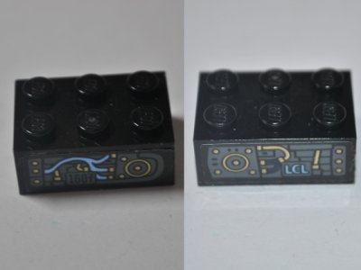 LEGO part Stein 2 x 3 con Cables, Patrón '1607' y 'LCL' en Ambos Lados (Pegatinas) - Set 70622 (3002pb40)