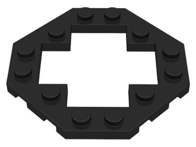 LEGO part Plate, Modified 6 x 6 Octagonal with 4 x 4 Open Center (30062)
