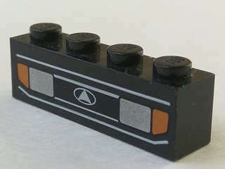 LEGO part Stein 1 x 4 mit Auto-Scheinwerfern und Blinker-Muster (3010px1)