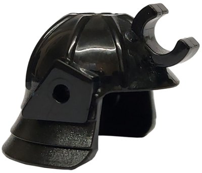 LEGO onderdeel Minifiguur, Koppeluiting Helm Ninja / Samoerai met Clip en Korte Vizier (30175)