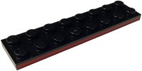 LEGO onderdeel Plaat 2 x 8 met Rood Streep Patroon 3034pb01