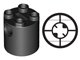 LEGO part Brick, Round 2 x 2 x 2 Robot Body - con Bottom Axle Holder x Shape + Orientation 30361c