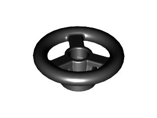 LEGO part Véhicule, volant de direction petit, 2 plots de diamètre (30663)