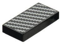 LEGO part Fliese 1 x 2 mit Silber Diagonale Zickzack Linien Muster 3069pb0806