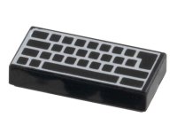 LEGO part Tile 1 x 2 with Computer Keyboard Blank Keys Pattern 3069pb0856