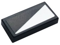 LEGO part Tile 1 x 2 with White Triangle Pattern Model Right Side (Sticker) - Set 76897 3069pb0869R