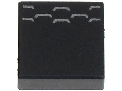 LEGO part Carreau 1 x 1 avec Motif Grille Aération Argent Foncé (3070pb376)