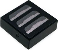 LEGO part Tile 1 x 1 with Silver and Dark Silver Air Vent Pattern 3070pb392