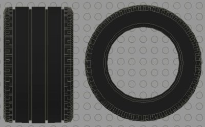 LEGO onderdeel Tire 81.8 x 50 Technic Straight Tread (32296)