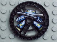 LEGO part Technic, Disco 5 x 5 - Ruota Talismano RoboRider, Stampo Ninja con motivo Robot 32349pb01