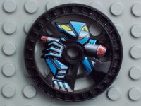 LEGO part Technic, Disco 5 x 5 - Ruota Talismano RoboRider, Stampo Skeleton con motivo Robot 32353pb01