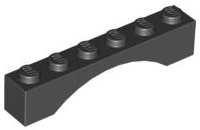 LEGO onderdeel Boog 1 x 6 3455