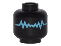 LEGO part Minifigure, Head without Face with Medium Azure Zigzag Line Pattern 3626pb1491