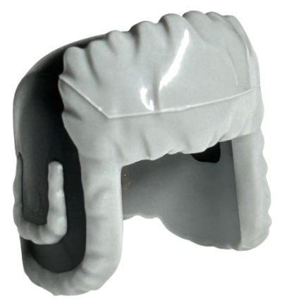 LEGO part Minifigure, Headgear Ushanka Hat with Molded Light Bluish Gray Fur Lining Pattern (36933pb05)