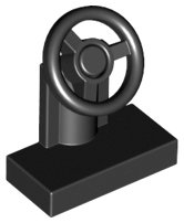 LEGO part Vehicle, Steering Stand 1 x 2 with Black Steering Wheel 3829c01