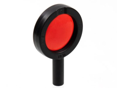 LEGO part Minifigure, Utensil Magnifying Glass Thick Frame and Hollow Handle with Trans-Red Lens (38648c02)