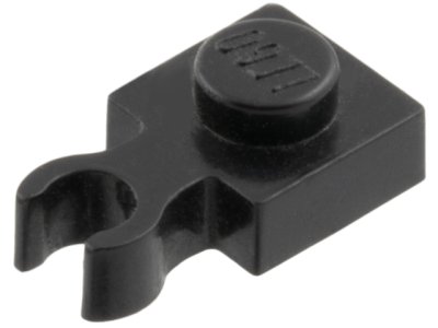 LEGO part Plate, Modified 1 x 1 with Open O Clip Thin (Vertical Grip) (4085a)