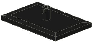 LEGO onderdeel Train Bogie Plate (Tile, Modified 6 x 4 with 7mm Pin) (4092)
