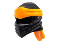 LEGO part Minifigure, Headgear Ninjago Wrap Type 4 with Molded Orange Headband  Pattern 40925pb18