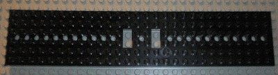 LEGO part Train Base 6 x 28 with 11 Round Holes Each End (4093d)