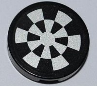 LEGO part Tile, Round 2 x 2 with Dart Board (Dejarik Hologame Board) Pattern (Sticker) - Set 7965 4150pb120