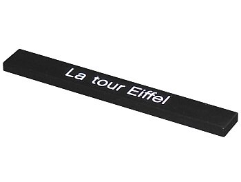 LEGO part Tile 1 x 8 with 'La tour Eiffel' Pattern (4162pb107)