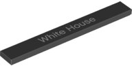 LEGO part Tile 1 x 8 with 'White House' Pattern (4162pb222)