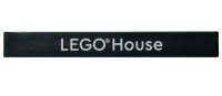 LEGO part Tile 1 x 8 with White 'LEGO House', Bold Font Pattern 4162pb307